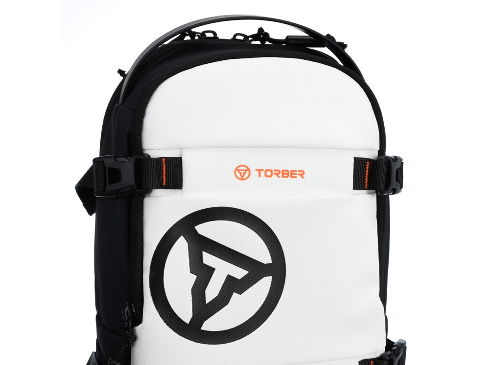 Рюкзак на одно плечо TORBER Xtreme, белый/чёрный, 20 х 8 х 31 см, 5л
