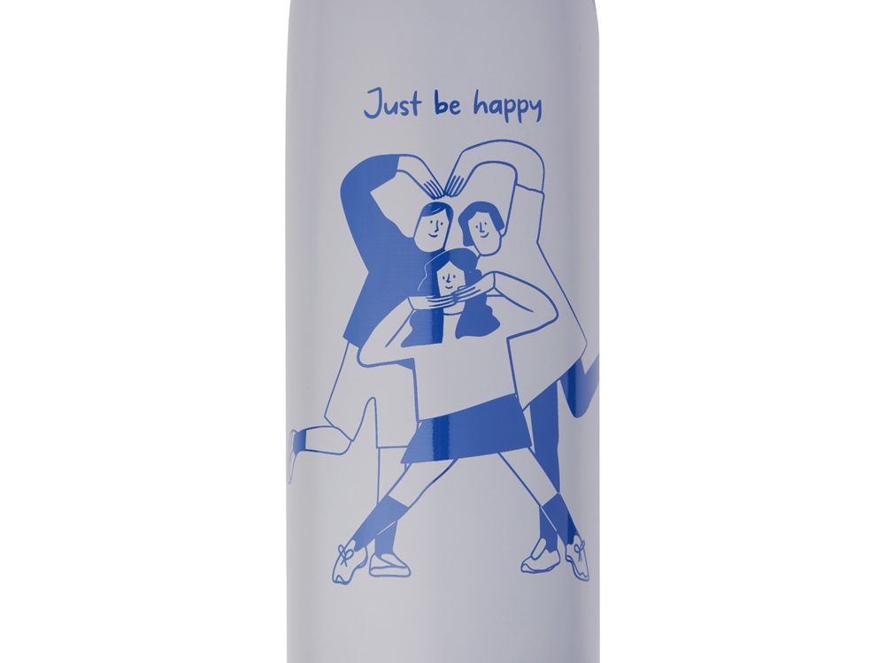 Бутылка для воды из нержавеющей стали Rely, 650 мл, с круговой трафаретной печатью