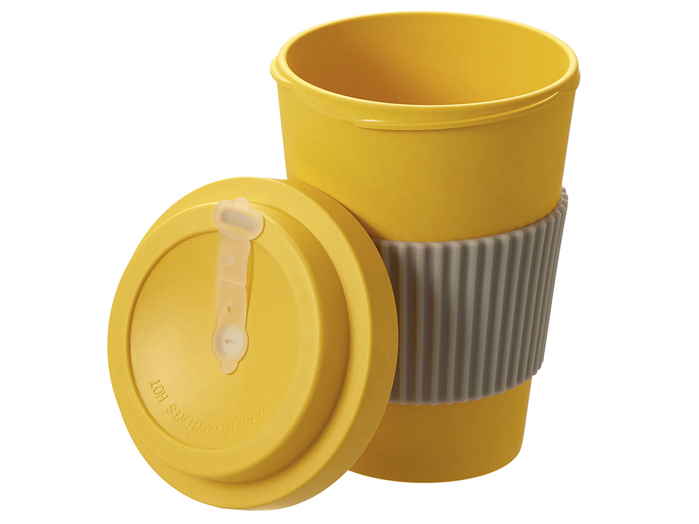 Термокружка Muffin из натуральных волокон, желтый