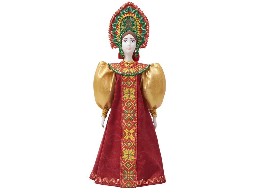 Подарочный набор: кукла фарфоровая, чай Малина с мятой