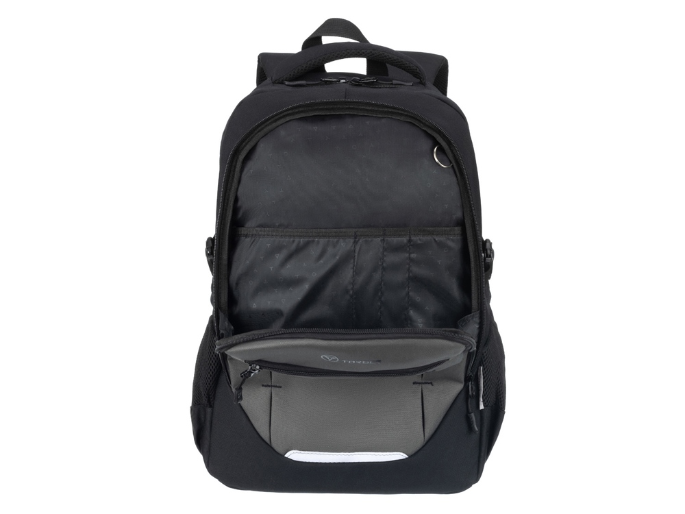 Рюкзак TORBER CLASS X, чёрно-серый, 46 x 32 x 18 см + Мешок для сменной обуви в подарок!