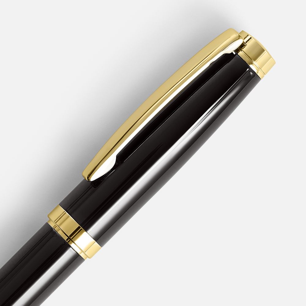 Ручка шариковая Letra Gold, глянцевая, черная