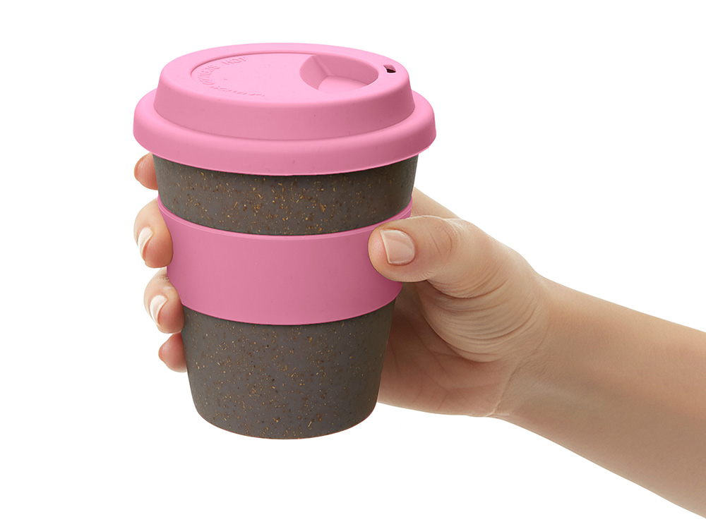 Стакан с силиконовой крышкой Cafe, dust pink