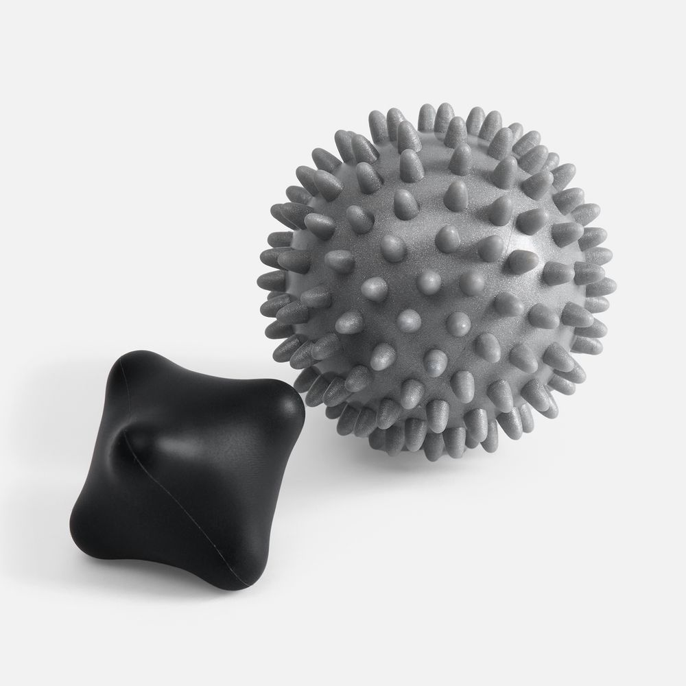 Набор массажных мячей для MФР Relaxify, черный с серым