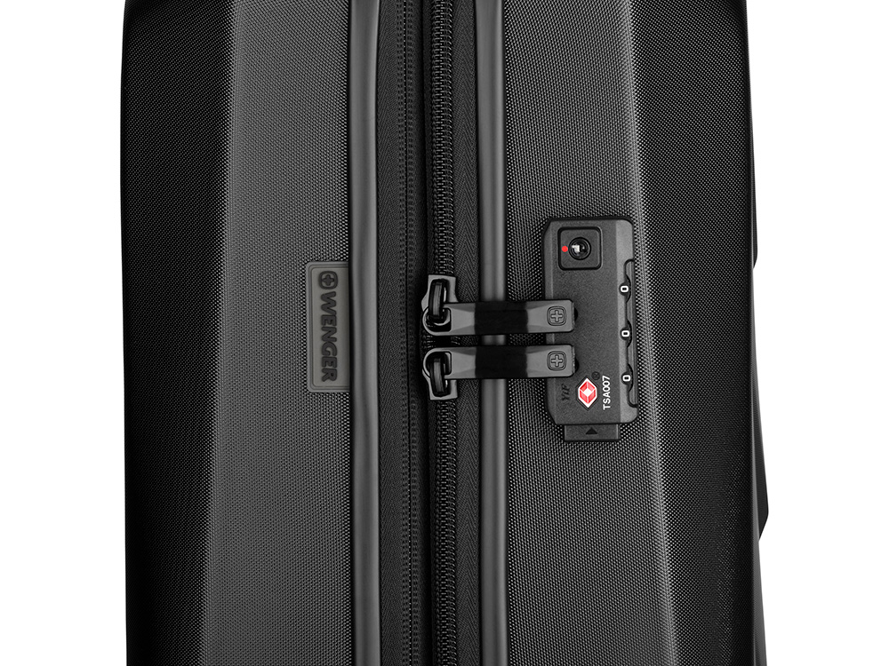 Чемодан WENGER Prymo, чёрный, малый, 40х55х20 см, 36 л, ABS+PC