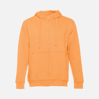 Толстовка мужская на молнии с капюшоном Amsterdam, светло-оранжевая, размер XXL