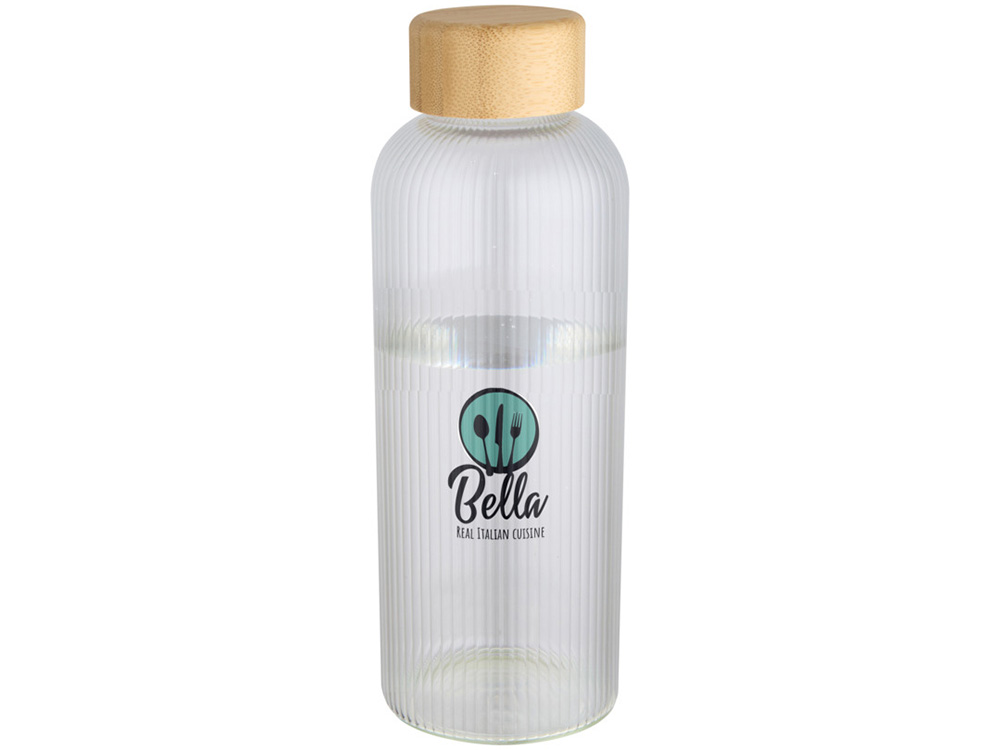 Стеклянная бутылка с бамбуковой крышкой Mirage