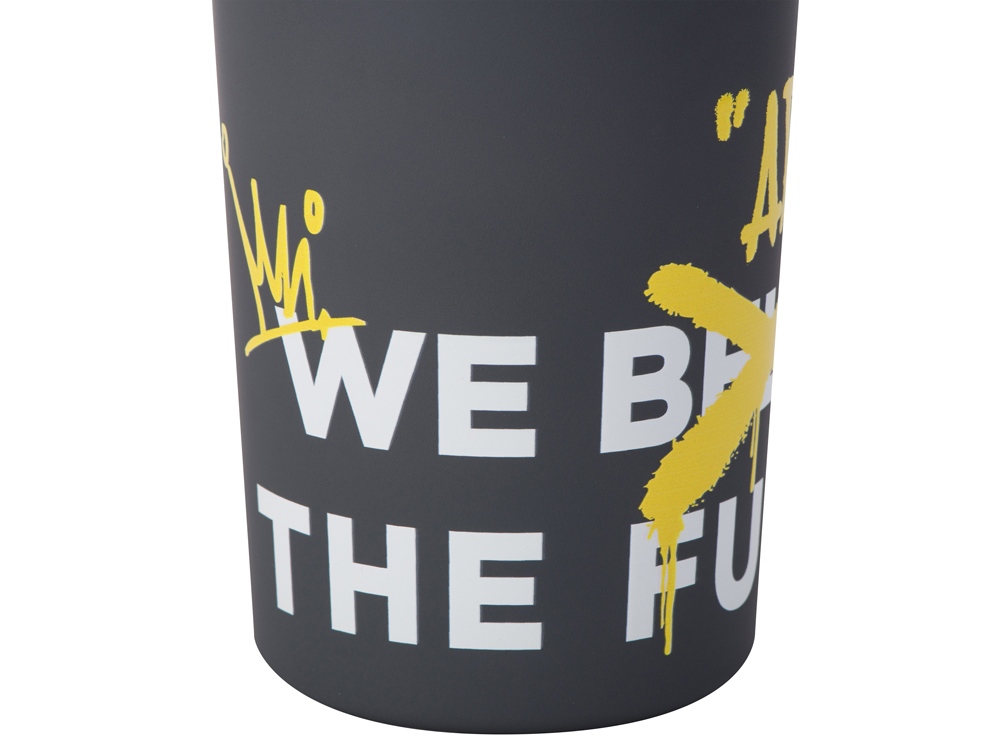 Герметичная термокружка на присоске Kick, 350 мл, с круговой УФ-печатью