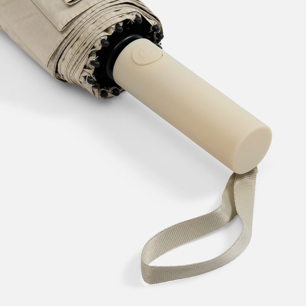 Зонт складной с УФ-защитой Ribstar, бежевый