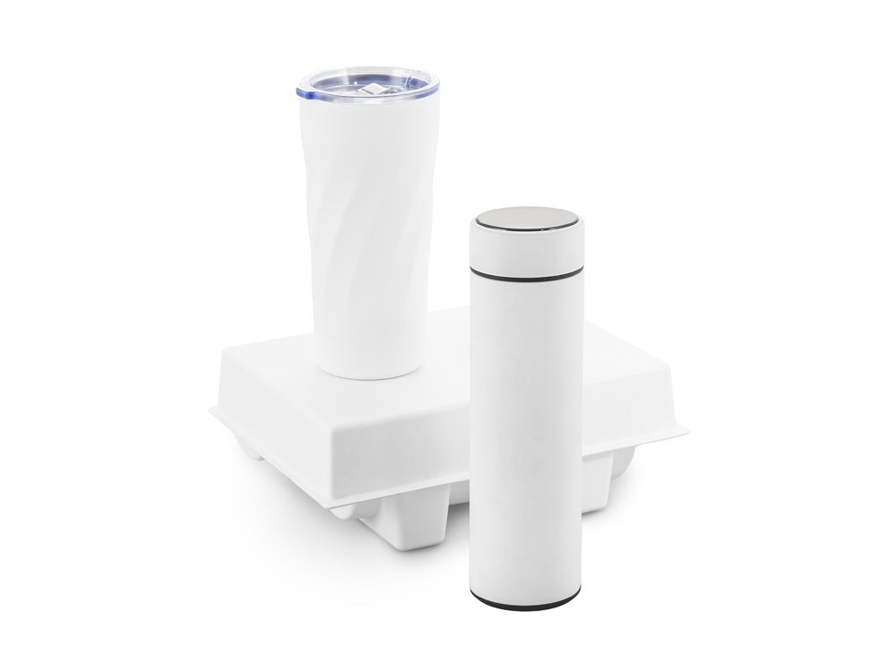 Подарочный набор FAMILY с термосом и термокружкой, белый