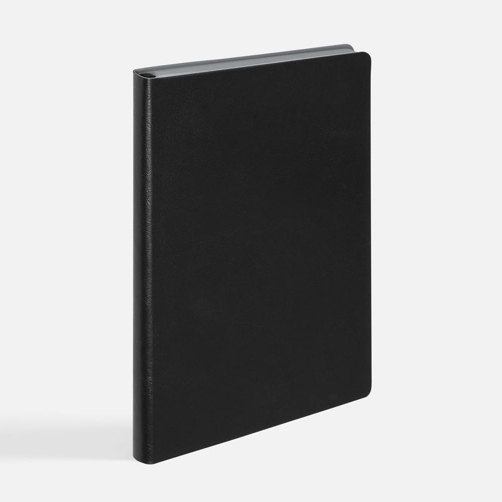 Ежедневник Doppio, недатированный, черный с серым