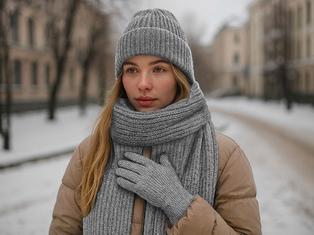 Подарочный набор  Nordend, серый меланж