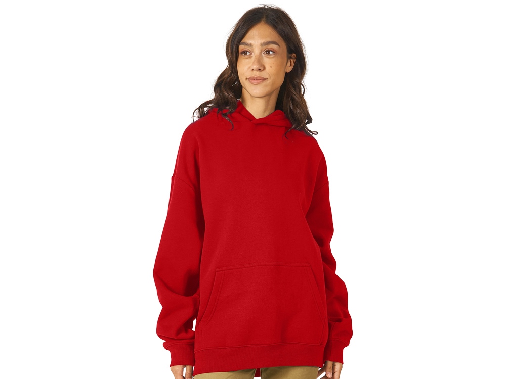 Толстовка с капюшоном оверсайз Berlin унисекс, красный