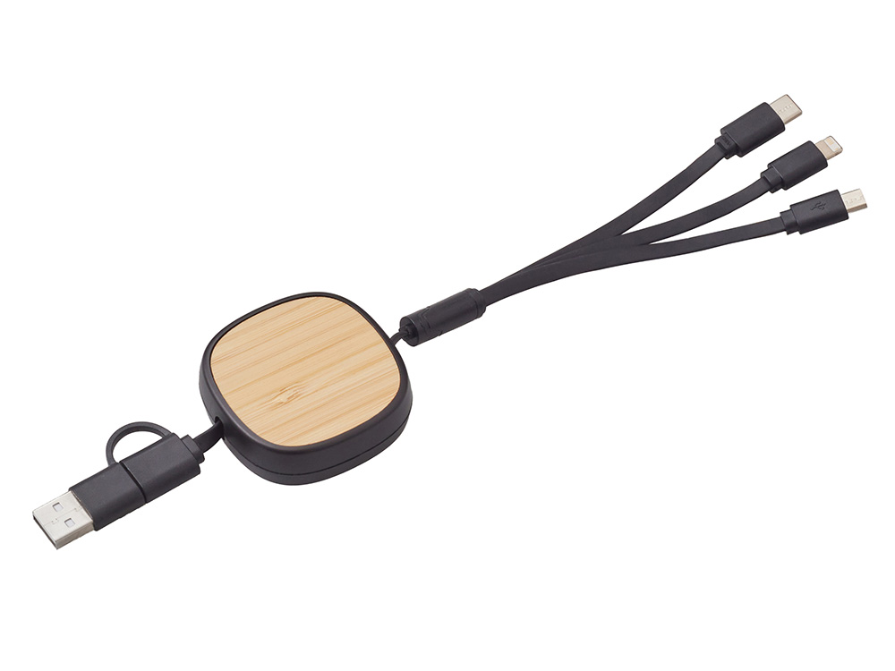 Универсальный кабель с ретрактором 3-в-1 Retrax