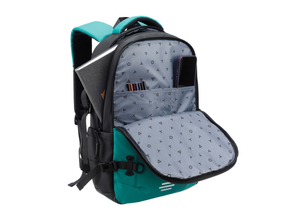 Рюкзак спортивный TORBER Xtreme 18, зелёный/чёрный, 31 х 12 х 46 см, 17л