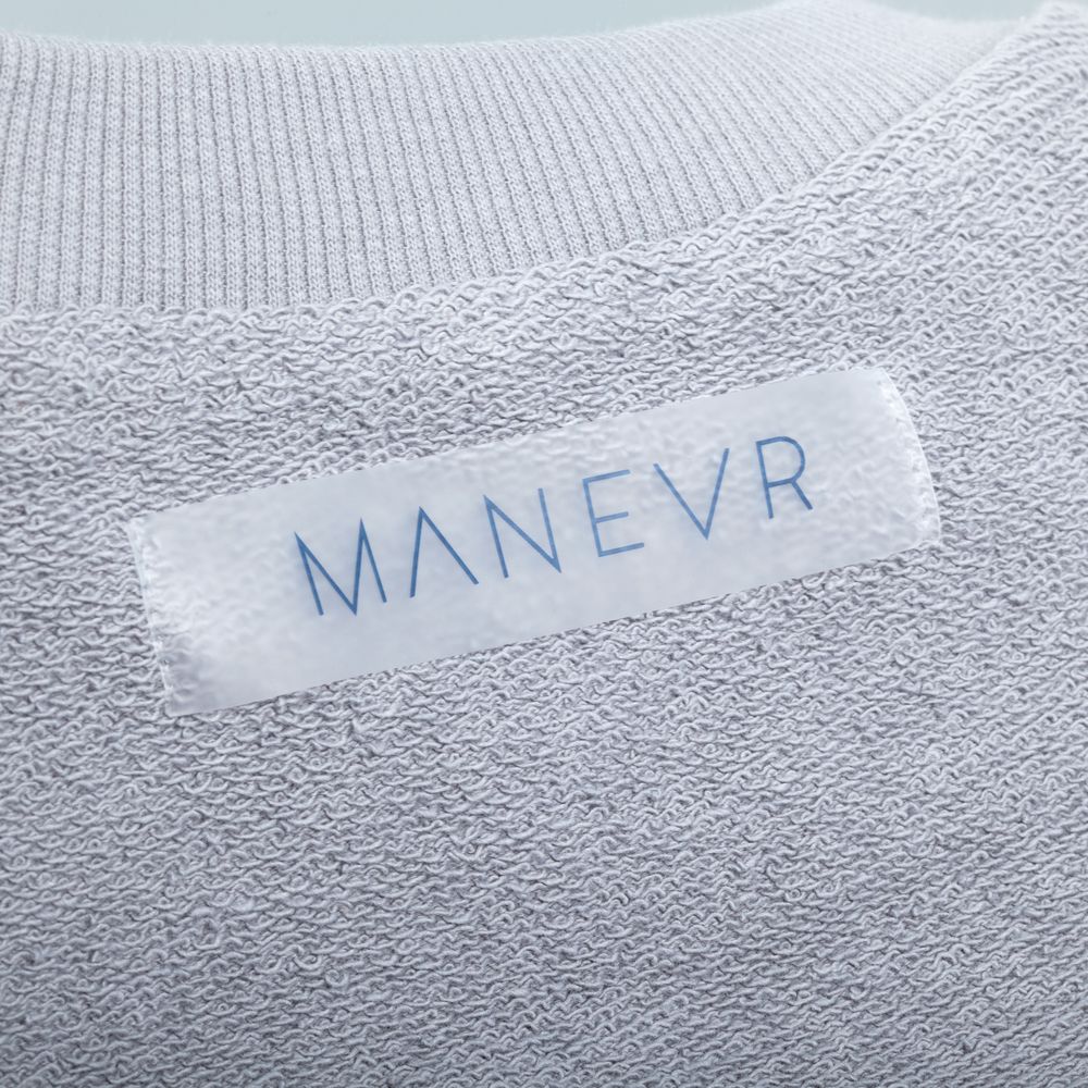 Свитшот оверсайз унисекс Vozduh, светло-серый