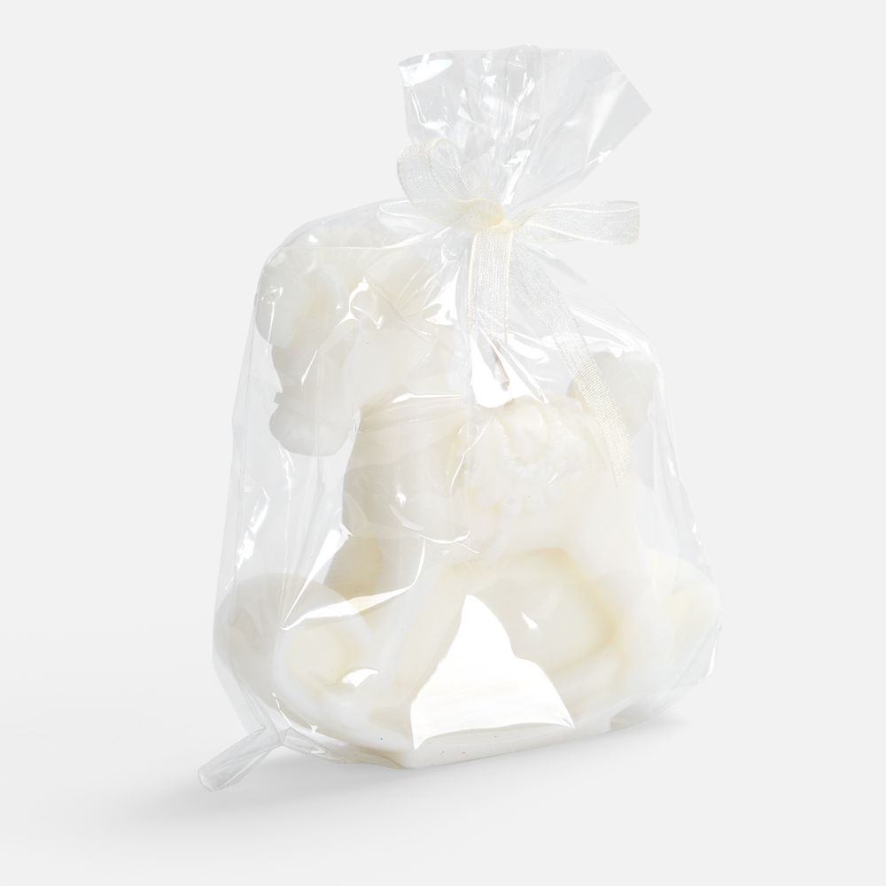 Свеча фигурная «Лошадка-качалка», белая