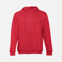 Толстовка мужская на молнии с капюшоном Amsterdam, красная, размер XXL