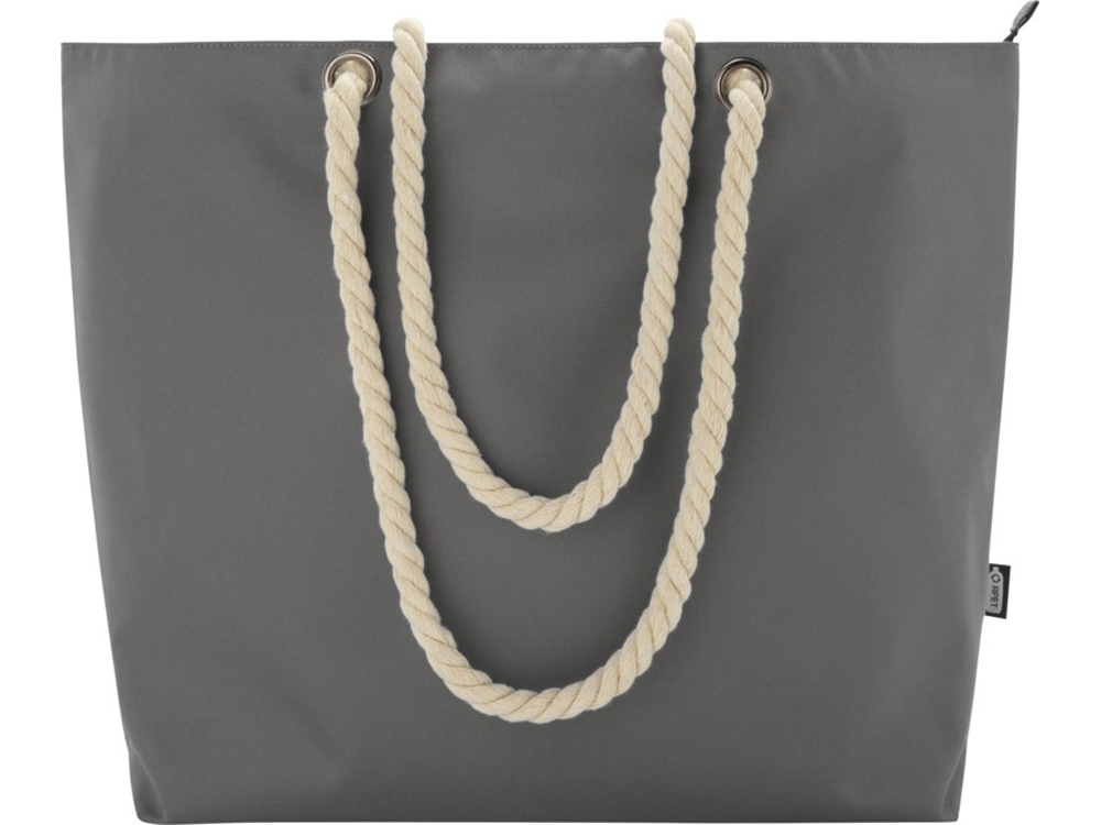 Пляжная сумка-холодильник Panama GRS из переработанных материалов с ручками-шнурками