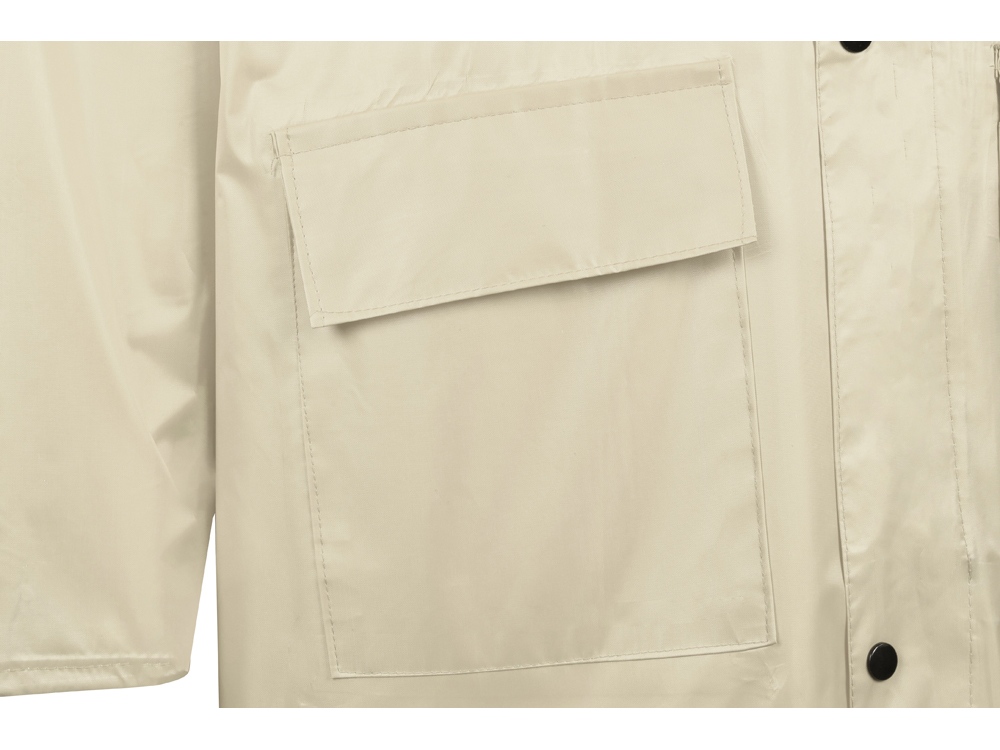 Длинный дождевик Lanai  из полиэстера со светоотражающей тесьмой, молочный