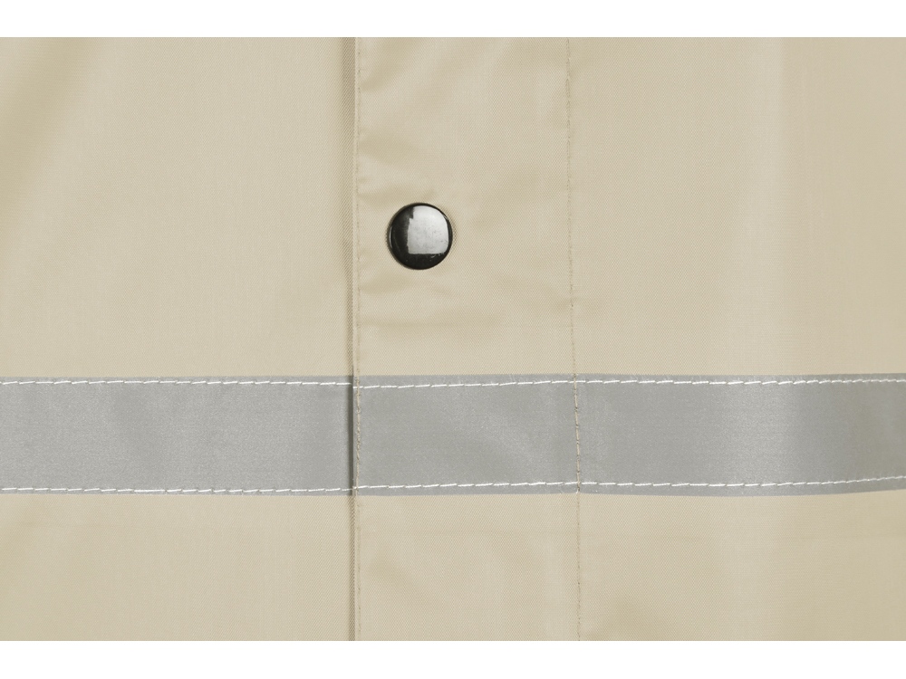 Длинный дождевик Lanai  из полиэстера со светоотражающей тесьмой, молочный