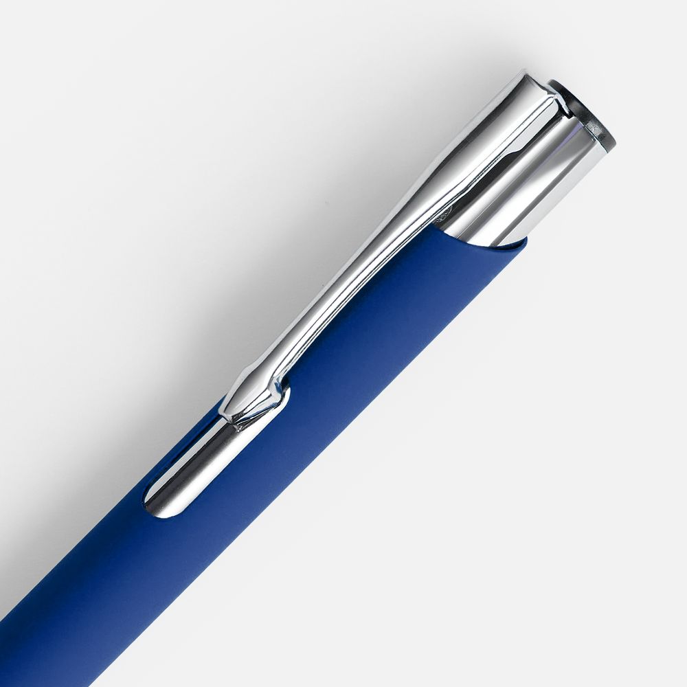 Ручка шариковая Keskus Soft Touch, ярко-синяя