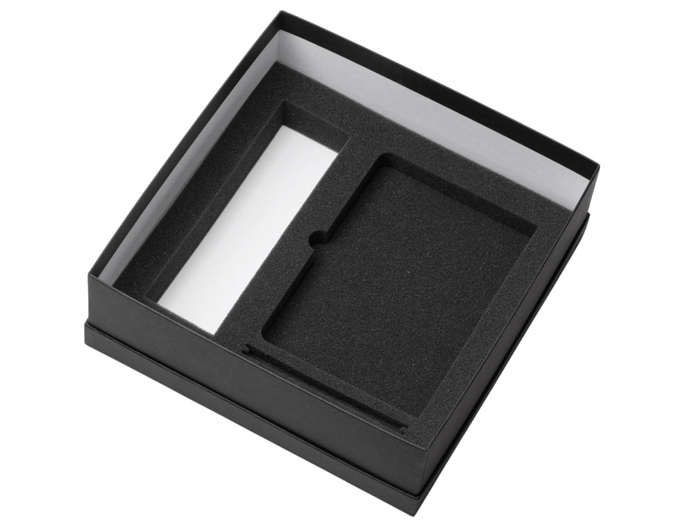 Подарочный набор с блокнотом С3, металлической ручкой и термосом, черный