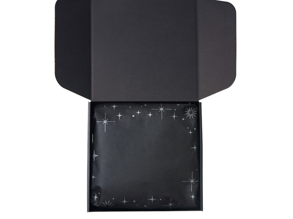 Подарочный набор с перчатками, термосом и чаем, черный