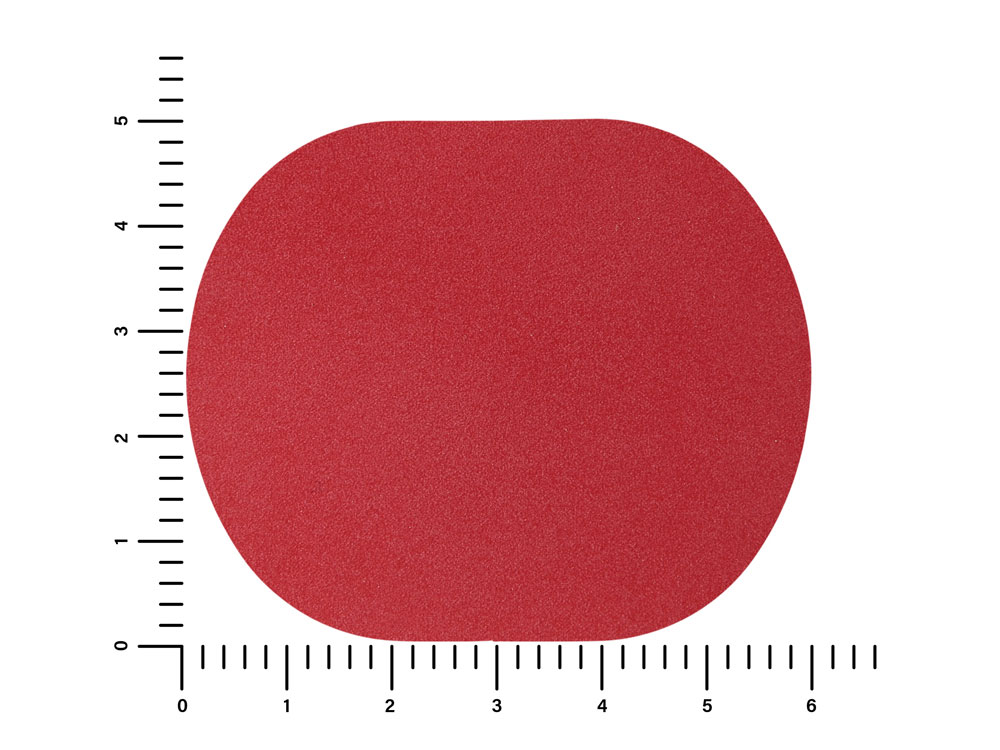 ПАТЧ ОВАЛ nubuk (красный) 6,0 х 5,0 см