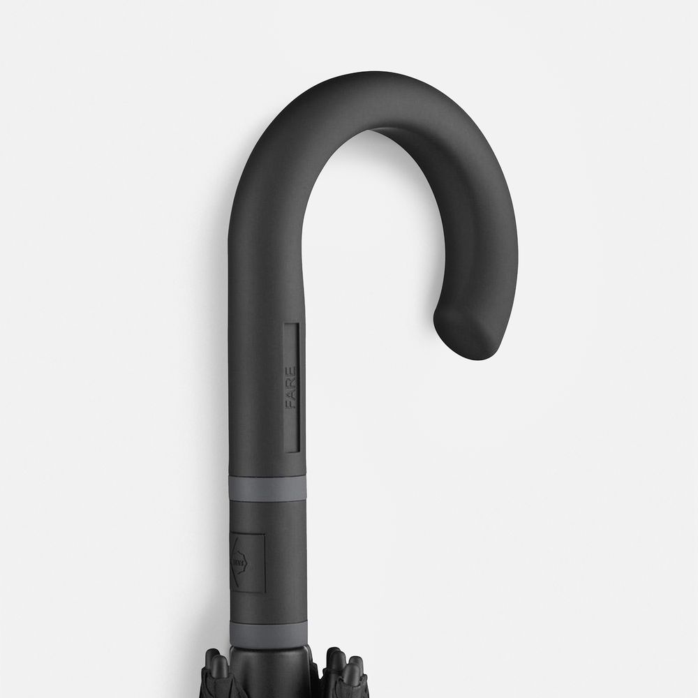 Зонт-трость с цветными спицами Color Style, серый