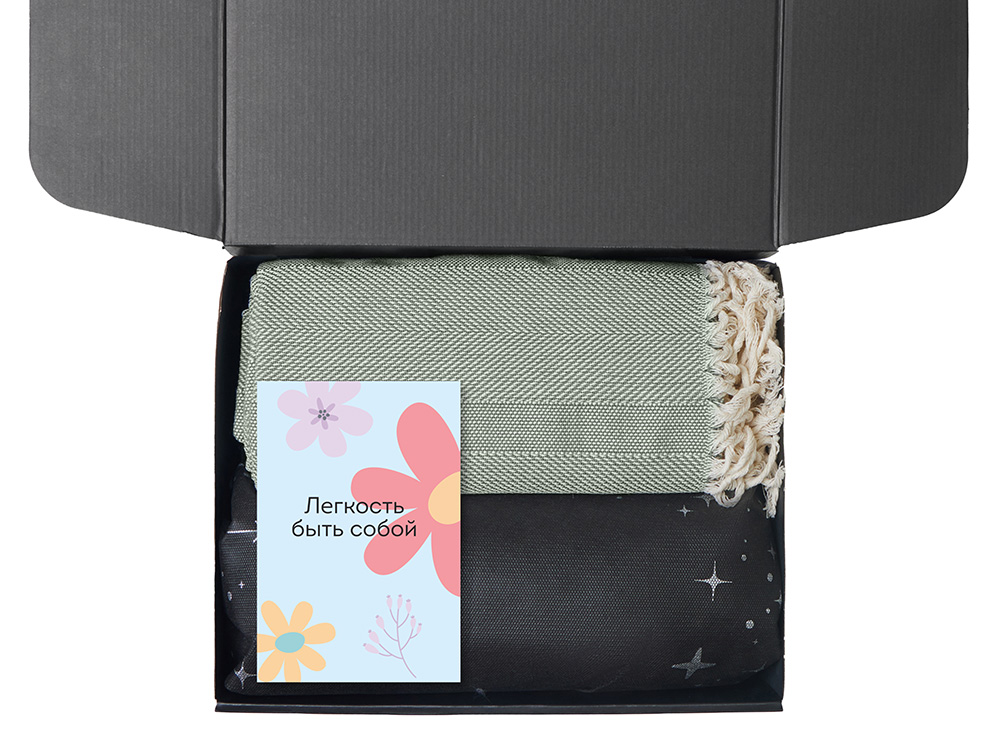 Подарочный набор Re:f. Shelter  с пледом, зеркалом, свечой и диффузором