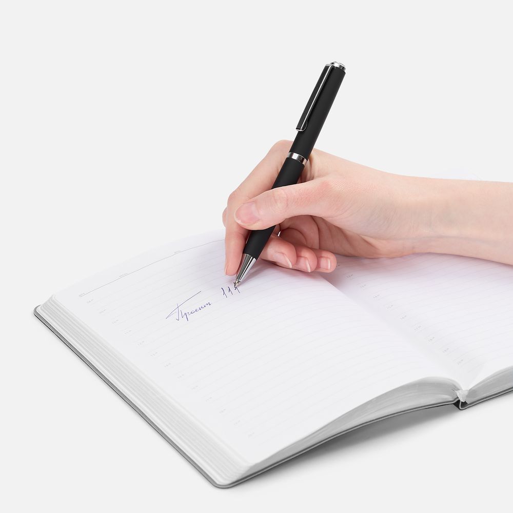 Ручка шариковая Inkish Chrome в футляре, черная