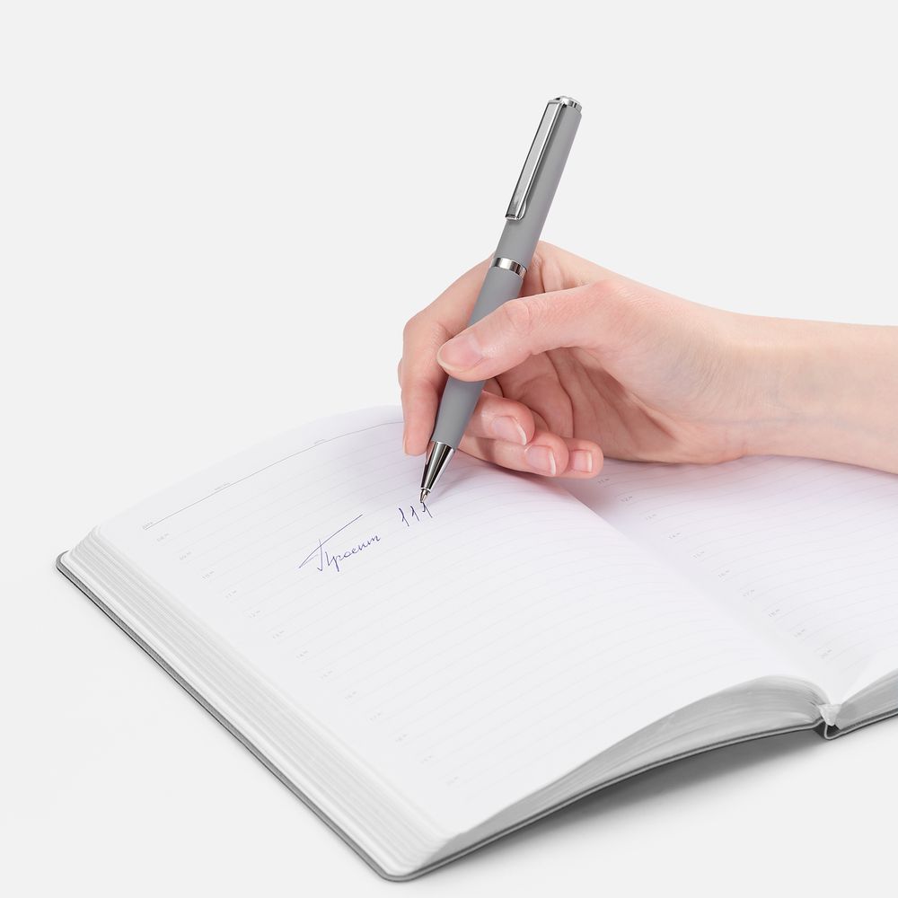 Ручка шариковая Inkish Chrome в футляре, серая