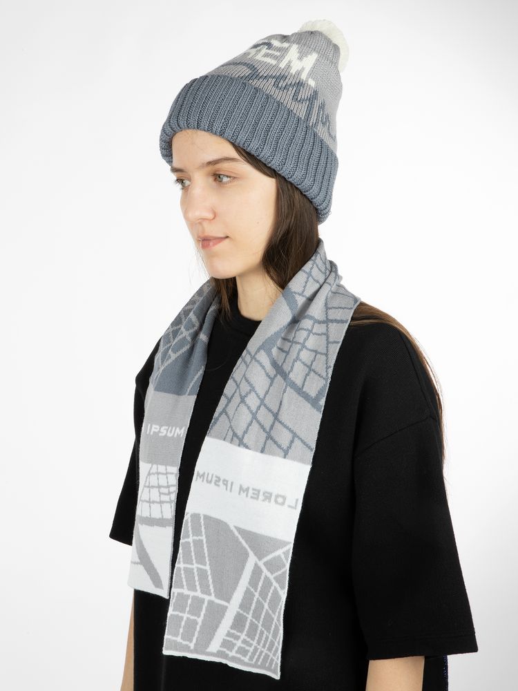 Шарф на заказ Tricksy Light, S, полушерсть