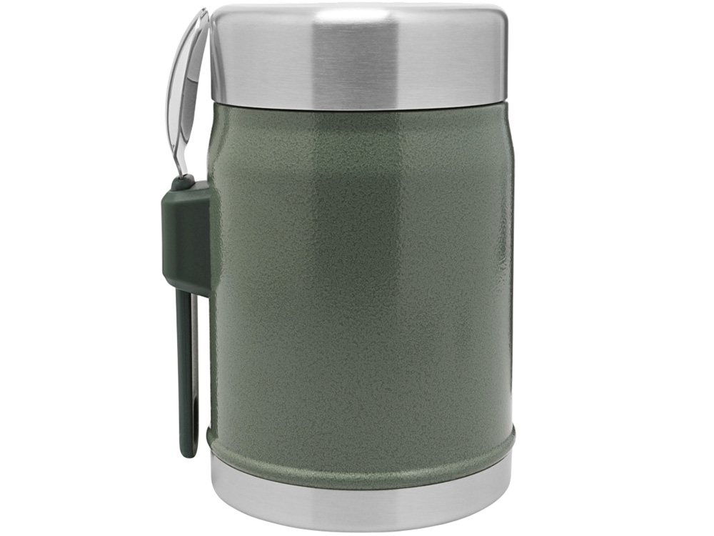Банка для еды объемом 400 мл с ложкой-вилкой Stanley Legendary - Зеленый лесной