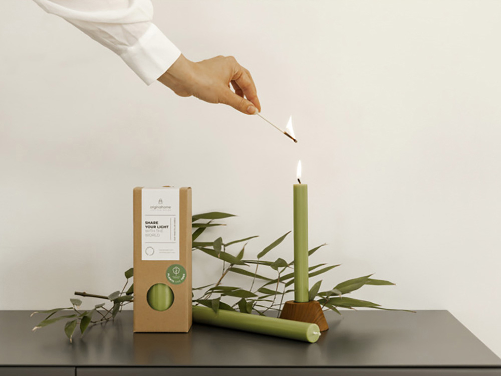 Originalhome столовая свеча, набор 10 шт. - Зеленый яркий