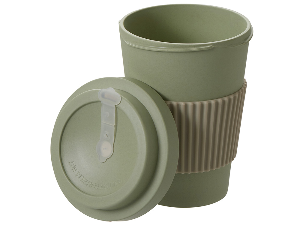 Термокружка Muffin из натуральных волокон, оливковый