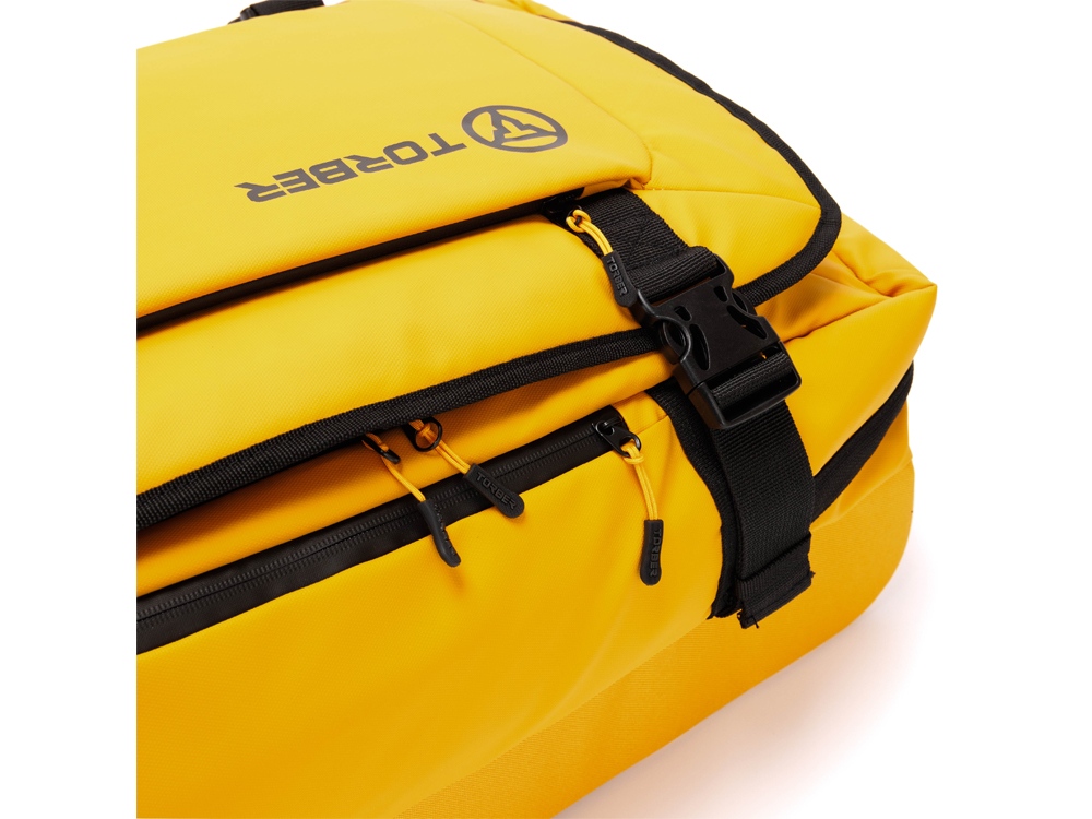 Сумка на колесах TORBER MOBI, желтый, полиэстер 900D с PU покрытием, 60 х 38 х 25,5 см, 57 л
