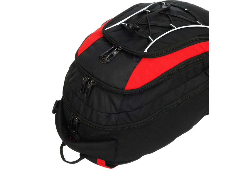Рюкзак TORBER ROCKIT с отделением для ноутбука 15, черный/красный, полиэстер, 33х19х45 см, 28 л