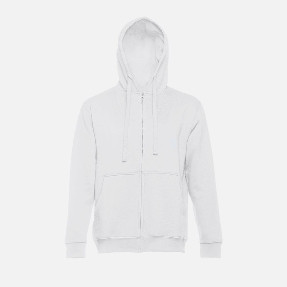 Толстовка мужская на молнии с капюшоном Amsterdam, белая