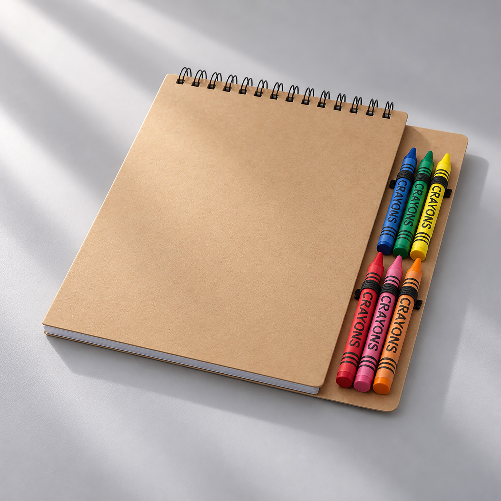 Блокнот А5 «Doodle» с восковыми мелками