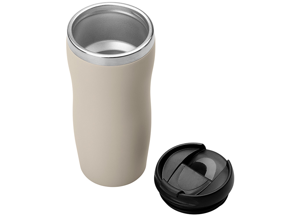 Термокружка Mony Steel 350 мл, soft touch, бежевый