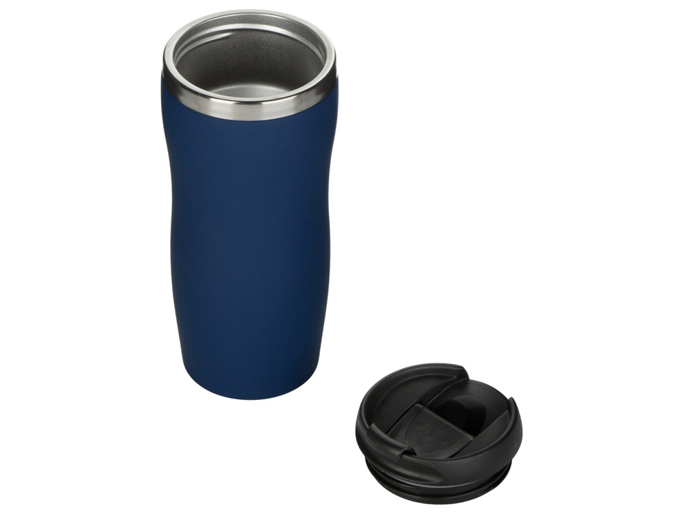 Термокружка Double wall mug C1, soft touch, 350 мл, темно-синий (Р)