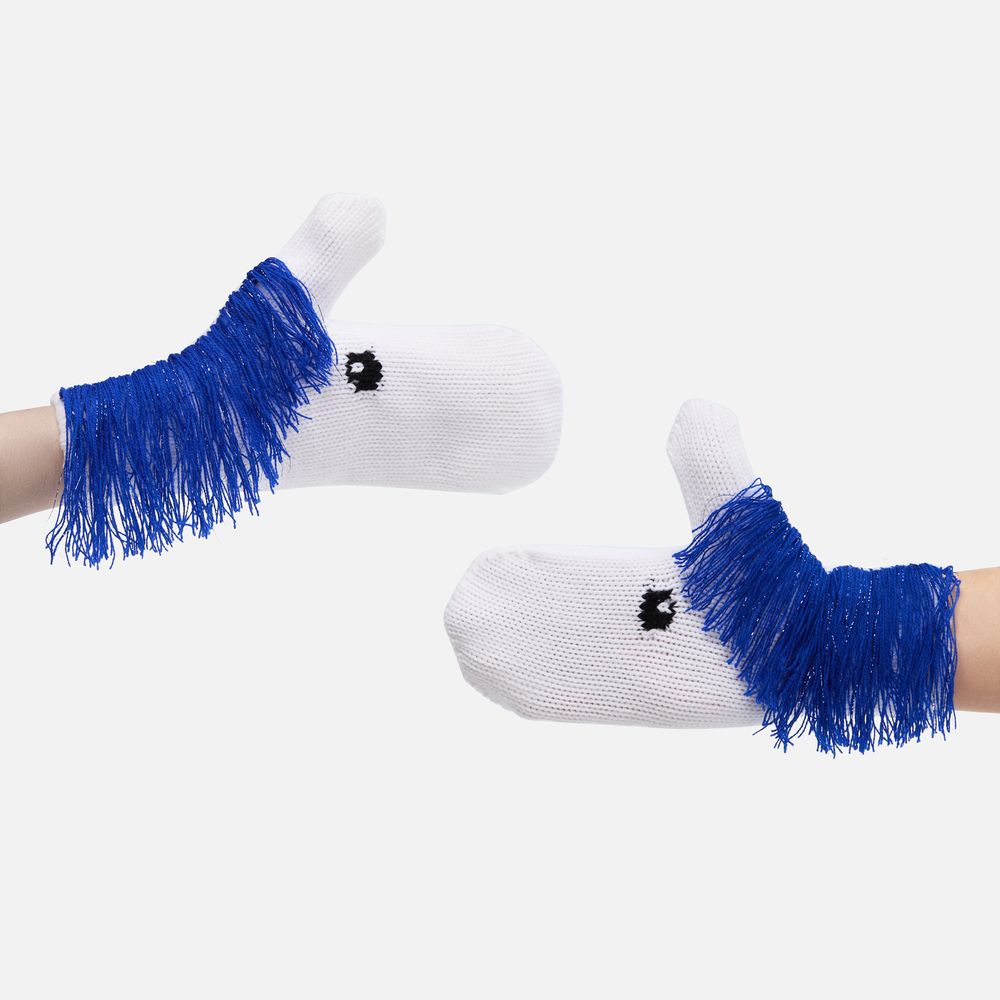 Варежки «Игогошки», с синей гривой