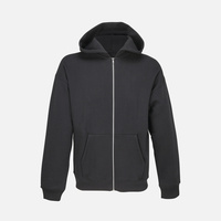 Толстовка унисекс на молнии Jelo, черная, размер 3XL