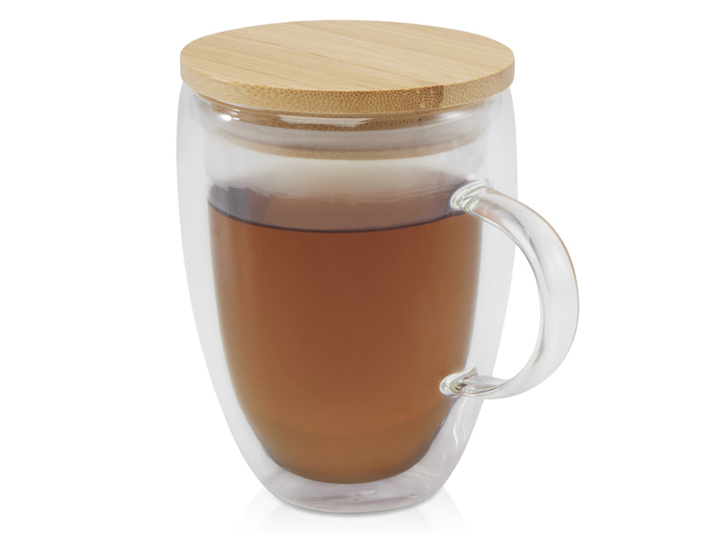Кружка с бамбуковой крышкой Leona