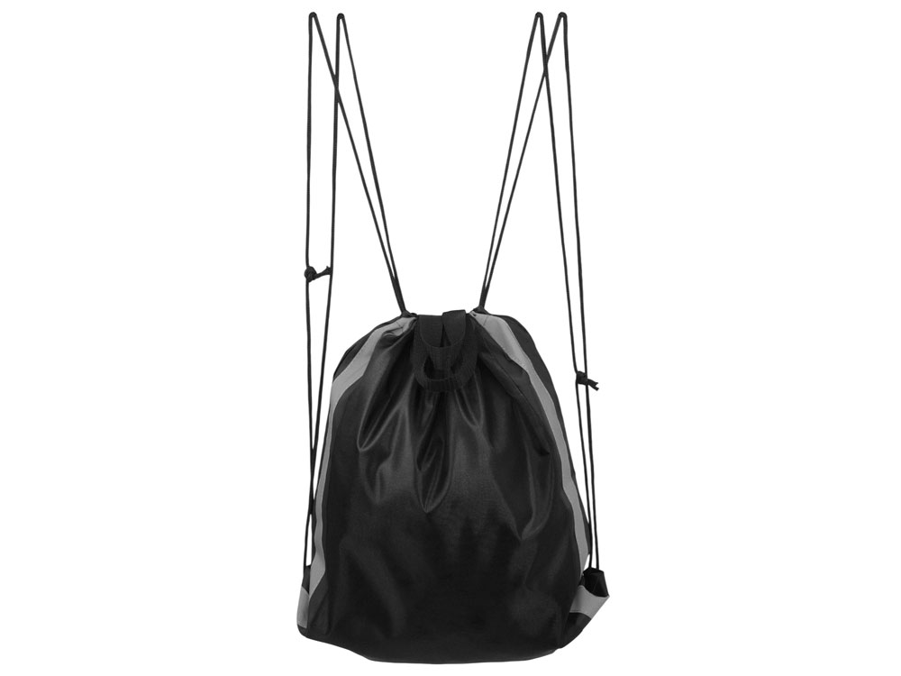 Рюкзак-мешок Savy со светоотражающими полосами по бокам, черный