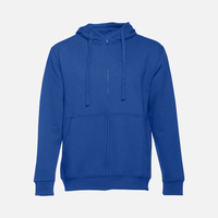 Толстовка мужская на молнии с капюшоном Amsterdam, ярко-синяя, размер XXL