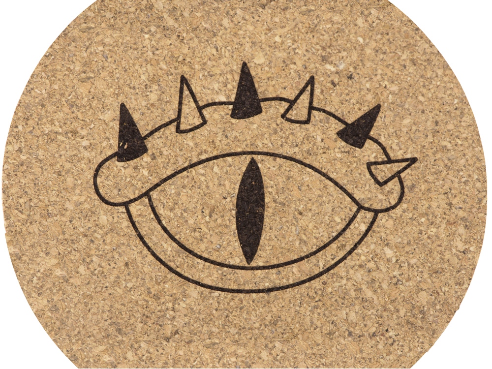 Набор костеров из пробки на подставке Krock с гравировкой