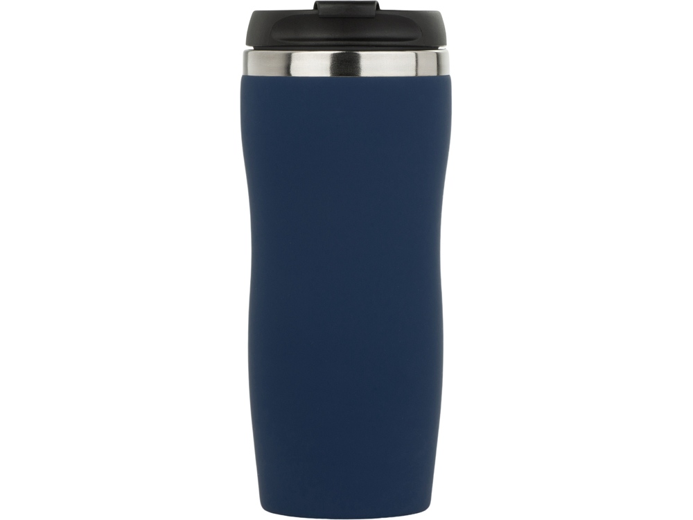 Термокружка Double wall mug C1, soft touch, 350 мл, темно-синий (Р)